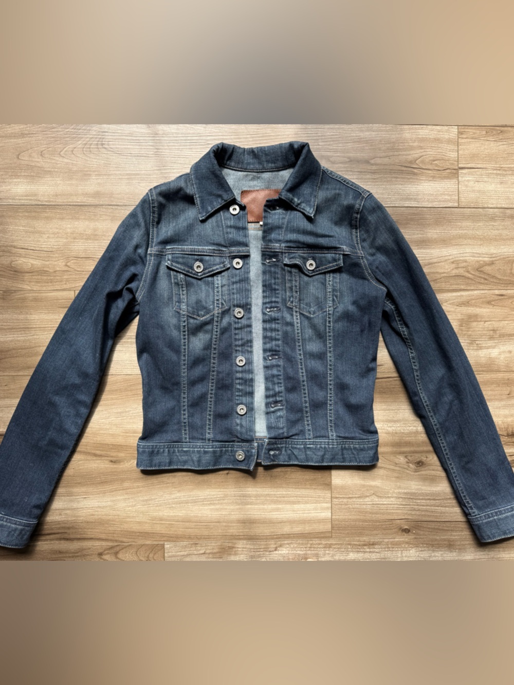 AG Adriano Goldschmied Denim Jean Jacket Indigo Blue SPD4087-TOR Women’s Size M